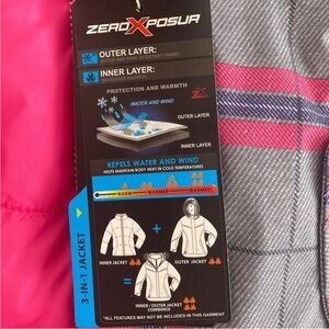 ZeroXposur Kids 3-in-1 Jacket - Pink and Gray